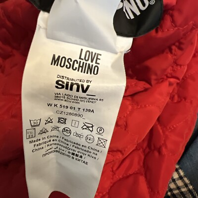 Love Moschino Reversible Red/ BlueJacket Size 40 USA 4 | eBay