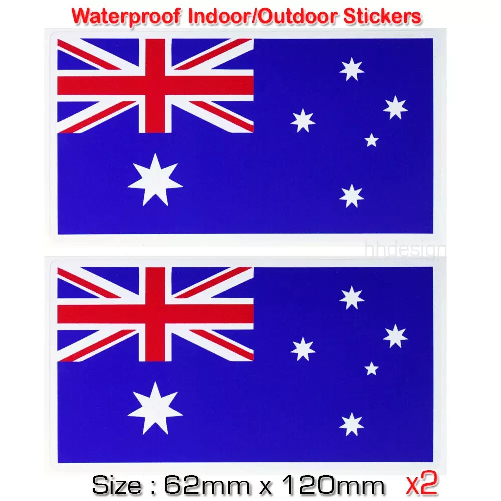 Aussie Australian Flag Car Stickers Bumper Motorcycle window Helmet ...