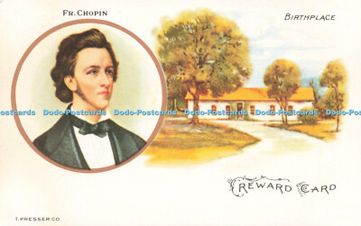 R215337 Fr Chopin Geburtshaus T-Presser Belohnungskarte aus Präludium e-Moll op 28