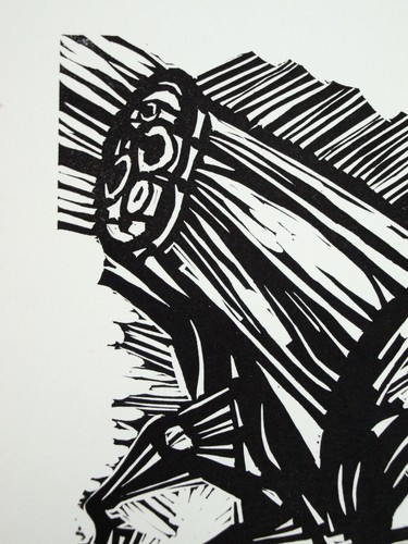Gravura/Linocut by Alvaro Apocalypse (1937-2003). Carlos Drummond de Andrade. - Picture 4 of 5