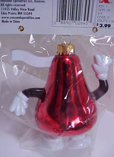 Hershey Kiss Christmas Ornament set New Sealed