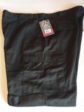 Rothco Relaxed Fit BDU Pants Black Cargo Tactical 2XL 43-47x32