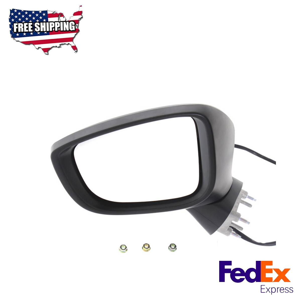 Mirror Paintable Power Glass Driver Side Fits 2016-2018 Toyota Yaris Scion iA