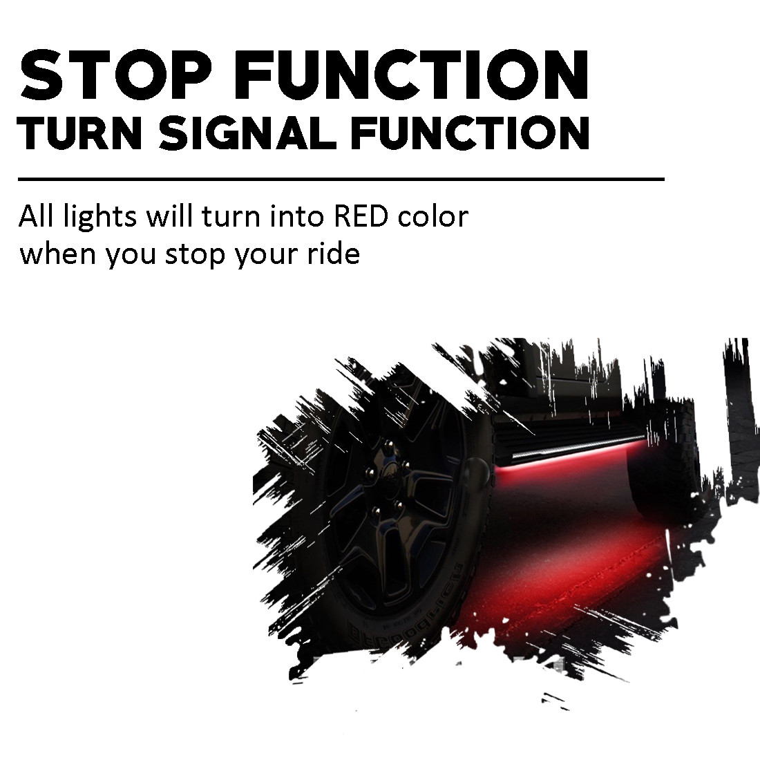 4 Running Board Nerf Lights Lighting Side Bar Step Light LED Kit for