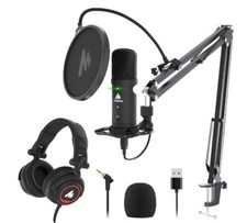 Maono Mic  Headphone Set 192Khz/24Bit Vocal Condenser Cardioid Podcast Mac PC