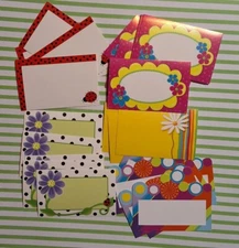 25 Vintage Florist Encloser Cards Ladybug Flowers Journal Scrapbooking
