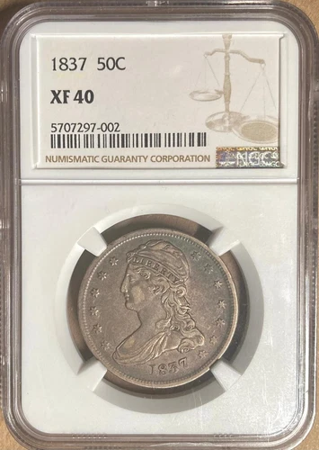 1837 NGC XF40 Capped Bust Half Dollar 50c