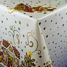 Nappe de Table en Toile Cirée Noël K23A Carré Rond Oval