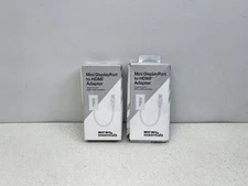 *LOT OF 2* Best Buy essentials- Mini DisplayPort to HDMI Adapter - White -
