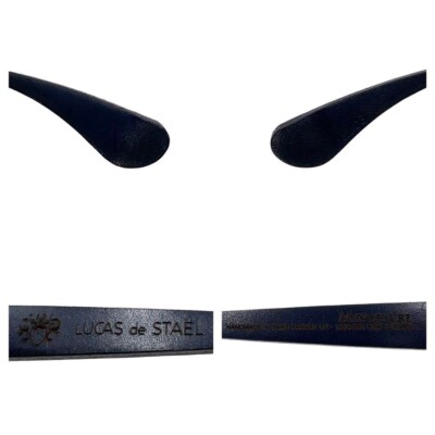Lunettes Lucas De Stael Minotaure Col.06 M08 - Monture Cuir Couleur Marine - Occasion Avec étui