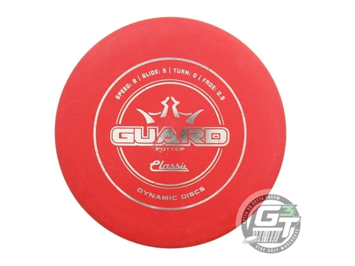 USED Dynamic Discs Classic Hard Guard 174g Red Silver Foil Putter Golf Disc