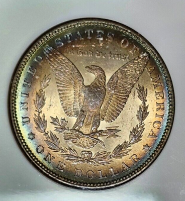 1885 Morgan Dollar - Beautiful Toning - MS64 - NGC/CAC - Eye Candy