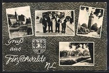 Finsterwalde, Wasserturm, Schloss, Sänger von Finsterwalde, Ansichtskarte 1960 