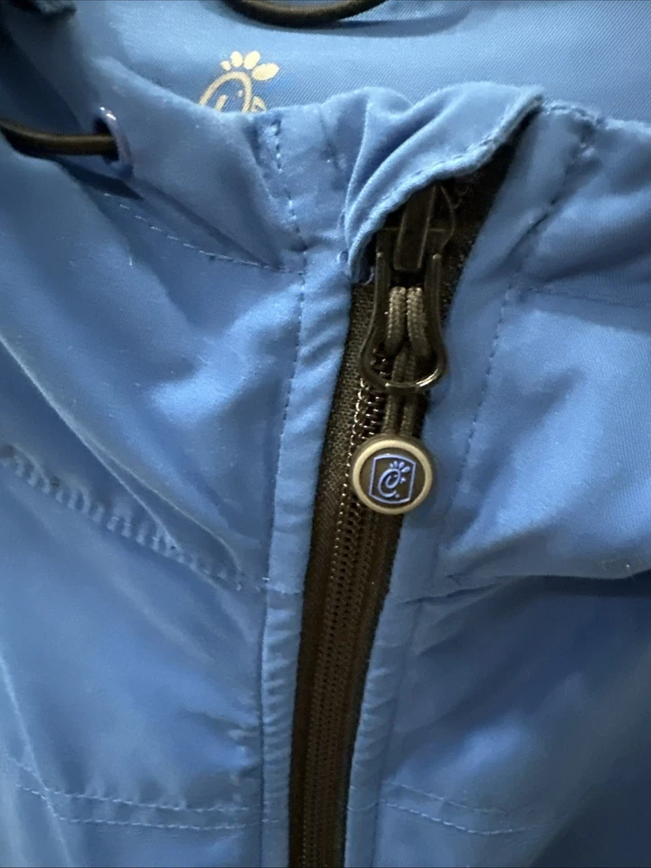 Men’s Chick-Fil-A Employee Blue Hooded Jacket Polyester - Image 2 of 4