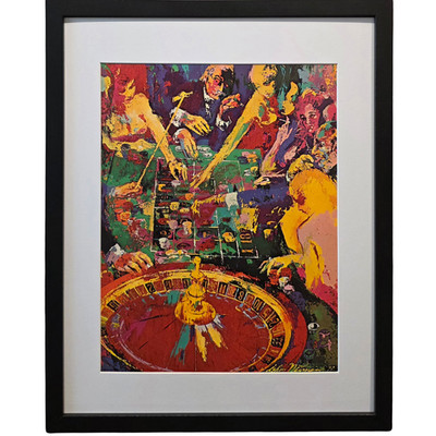 LEROY NEIMAN  Green Table  Vintage Casino Art Print