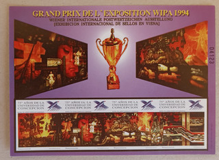 Chile 1994 Commemorative Sheet WIPA 1994 University of Concepción Painter Camarena