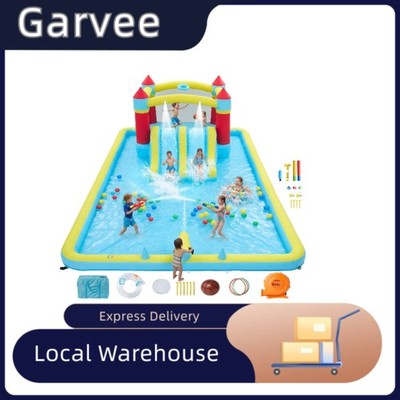 Jump House for Backyard Party Family Gatherings, Inflatable Bounce House 7-in-1