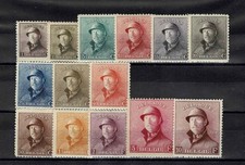 BELGIUM YVERT 165-178   KING ALBERT COMPLETE SET 14 VALUES 1919   MNH VF A323