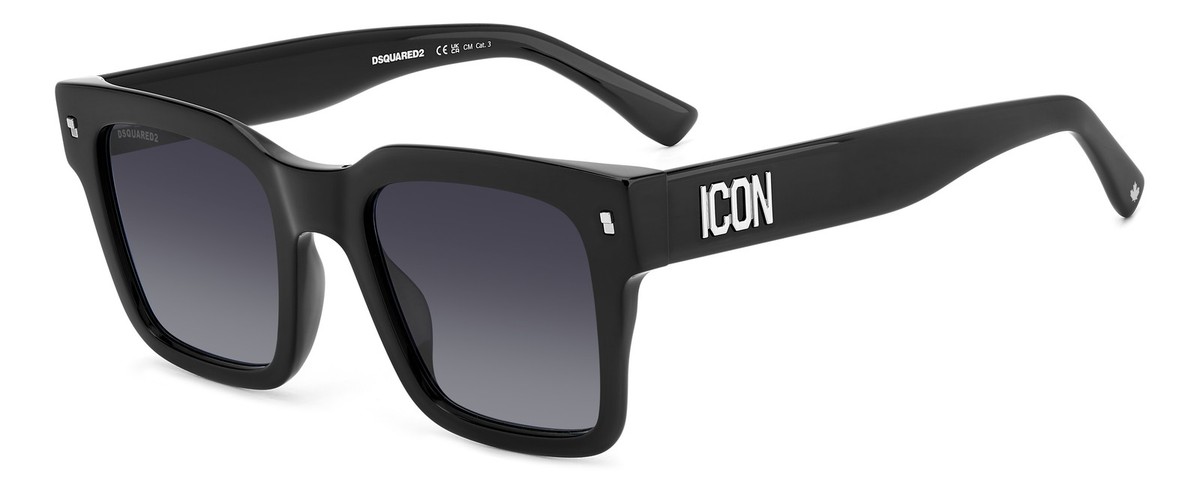 Dsquared2 ICON 0010/S BLACK/GREY SHADED 51/22/145 men Sunglasses
