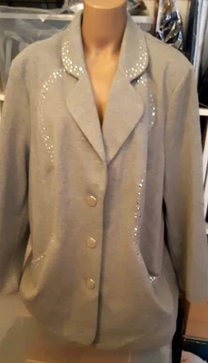 SARAH KERN   Wunderschöner  Blazer  Größe 54 in grau *NEU* - Bild 1 von 4
