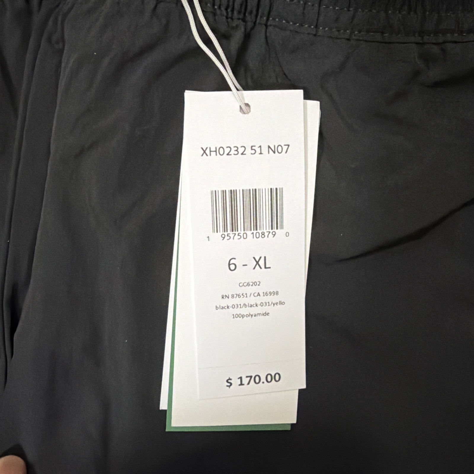 Lacoste Mens Héritage Regular Fit Colorblock Trackpants XL Black/yellow  thumbnail 4