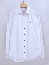 Mens VIVIENNE WESTWOOD MAN White Lightweight Long Sleeve Button Shirt Size IV 4