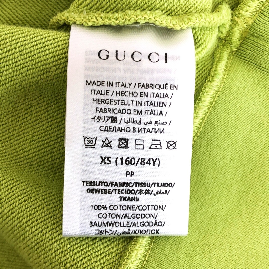 GUCCI Embroidery Cotton Jersey Sweatshirt XS Green Women Used KLDR-0 thumbnail 6