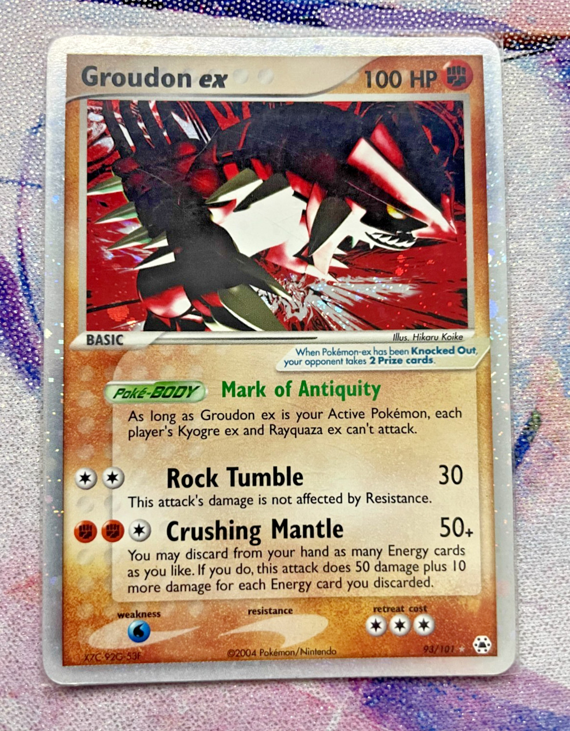 Pokémon Groudon ex 93/101 Hidden Legends Ultra Rare EX Holo English