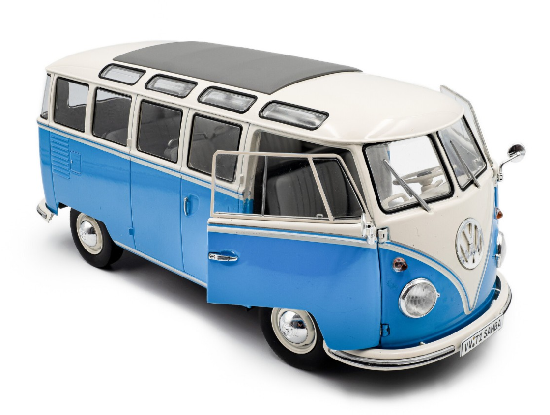 1/18 VW BUS VOLKSWAGEN T1 SAMBA 1962 Model Car -BLUE- | eBay