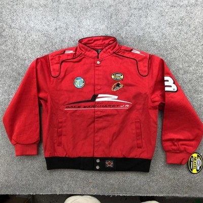 レーシングジャケット Dale Earnhardt Jr. ジャケット Vintage NASCAR Jacket Boys XL Red Dale Earnhardt Jr 8 Ritz Racing