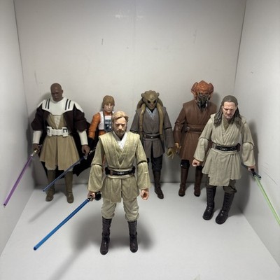 Star Wars Black Series Action Figure Jedi Lot, Obi Wan Kenobi, Qui Gon Jinn