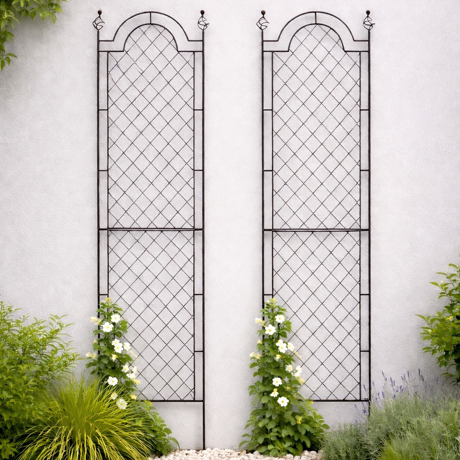 Spiral Trellis Garden Trellises Wall Climbing Plant Support Frame Large 2Pcs