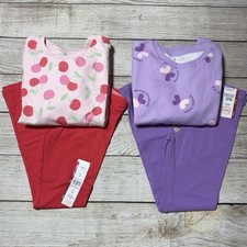 Girl Lot Size M 8 For Fall/Winter. NWT 2 Leggings And 2 Sweatshirts. Colorful