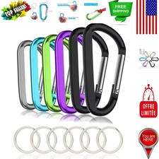 Versatile 3" Carabiner Clips with Key Rings - Perfect for All Your Outdoor Needs