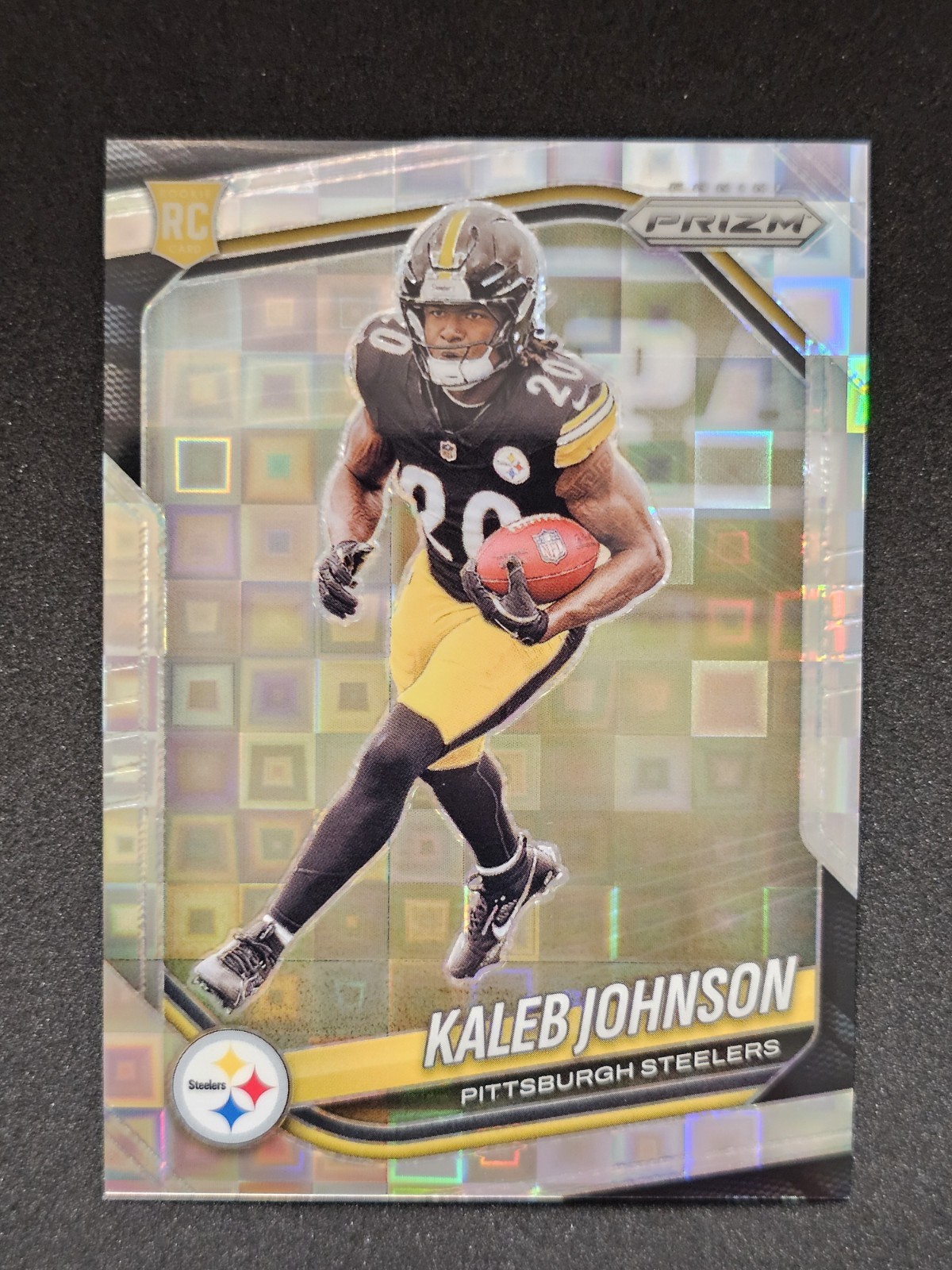 Kaleb Johnson 2025 Panini Prizm Pandora /400 Card #375 Steelers Rookie