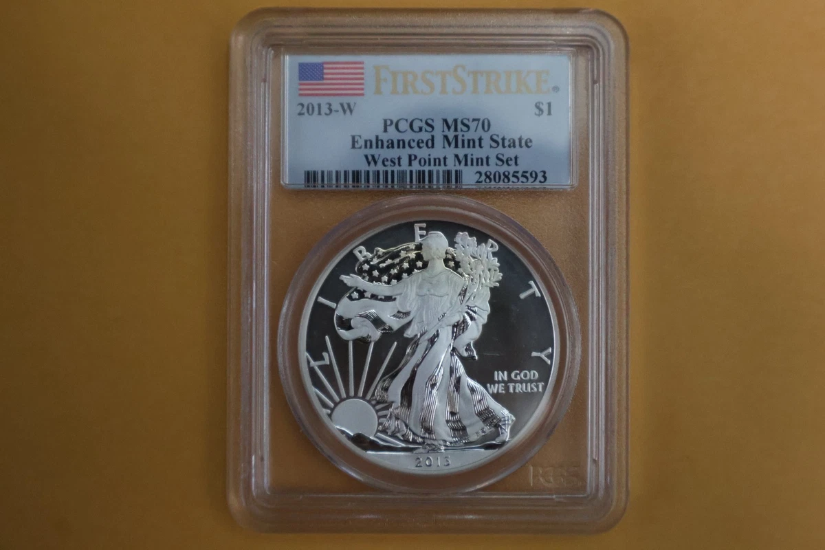 25+ American Eagle MS 70 Graded 2013 Silver Bullion Coins for sale