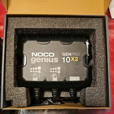 NOCO GENPRO10X2 Genius 2-Bank 20A 10A/Bank 12V Onboard Battery Charger, Black