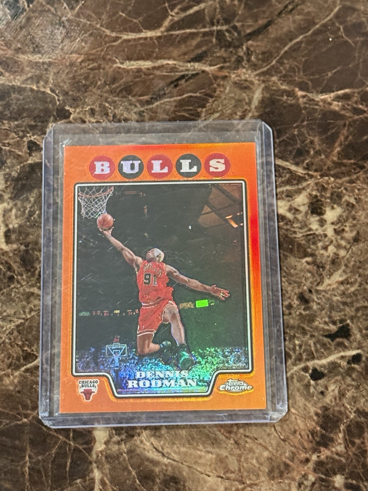 Dennis Rodman 2008 Topps Chrome Orange Refractor #167 269/499