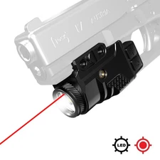 600 Lumens Gun Light Handgun Laser Pistol Flashlight Laser Combo  Red Beam Sight