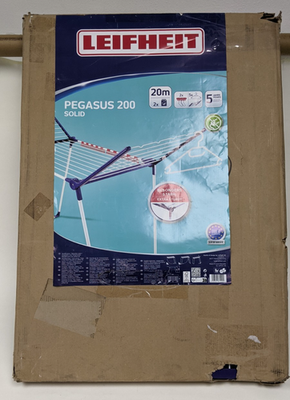 Leifheit Pegasus 200 Solid Drying Rack 65ft Foldable Indoor