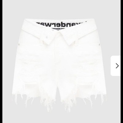 Women Alexander Wang Shorts White Denim 40 / L /