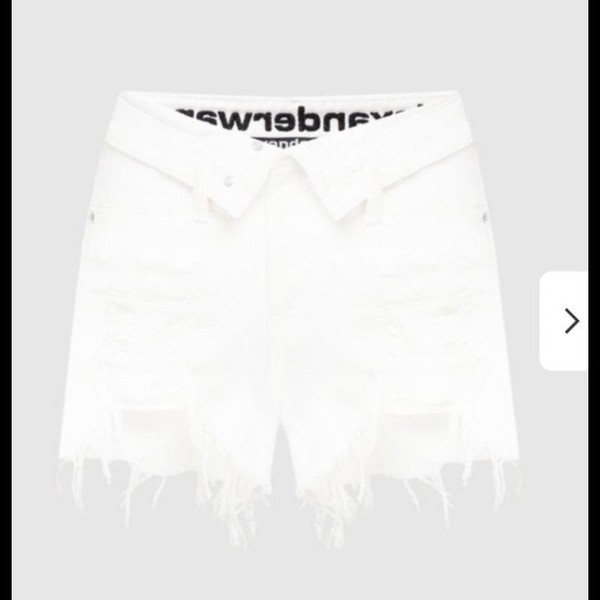 Women Alexander Wang Shorts White Denim 40 / L /