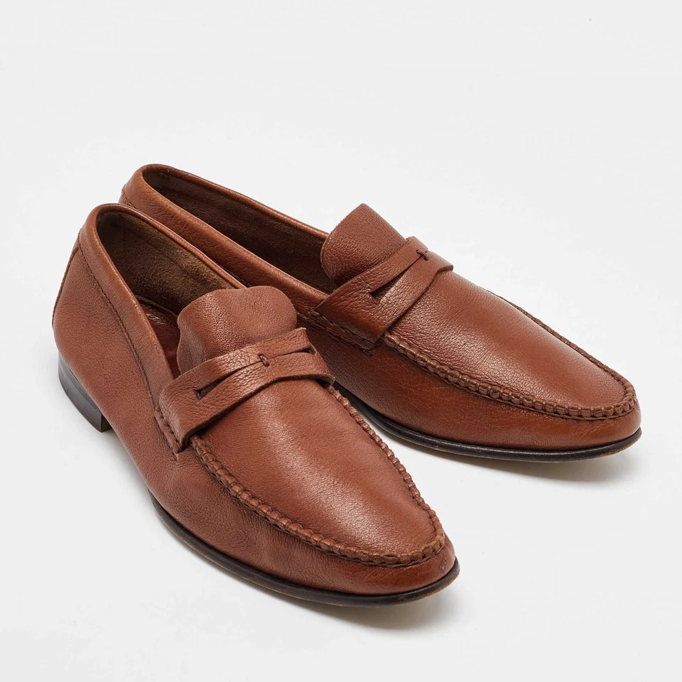 Mocassim de couro marrom Ermenegildo Zegna tamanho 41 - Imagem 4 de 4