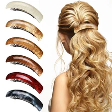 6 Pcs Acrylic Large French Hair Barrettes Clips for Women Thick Hair Long Hair