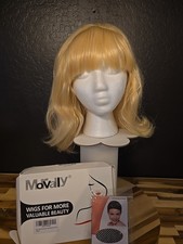 Medium Blond Beehive 60s Wig Flip Costume, New