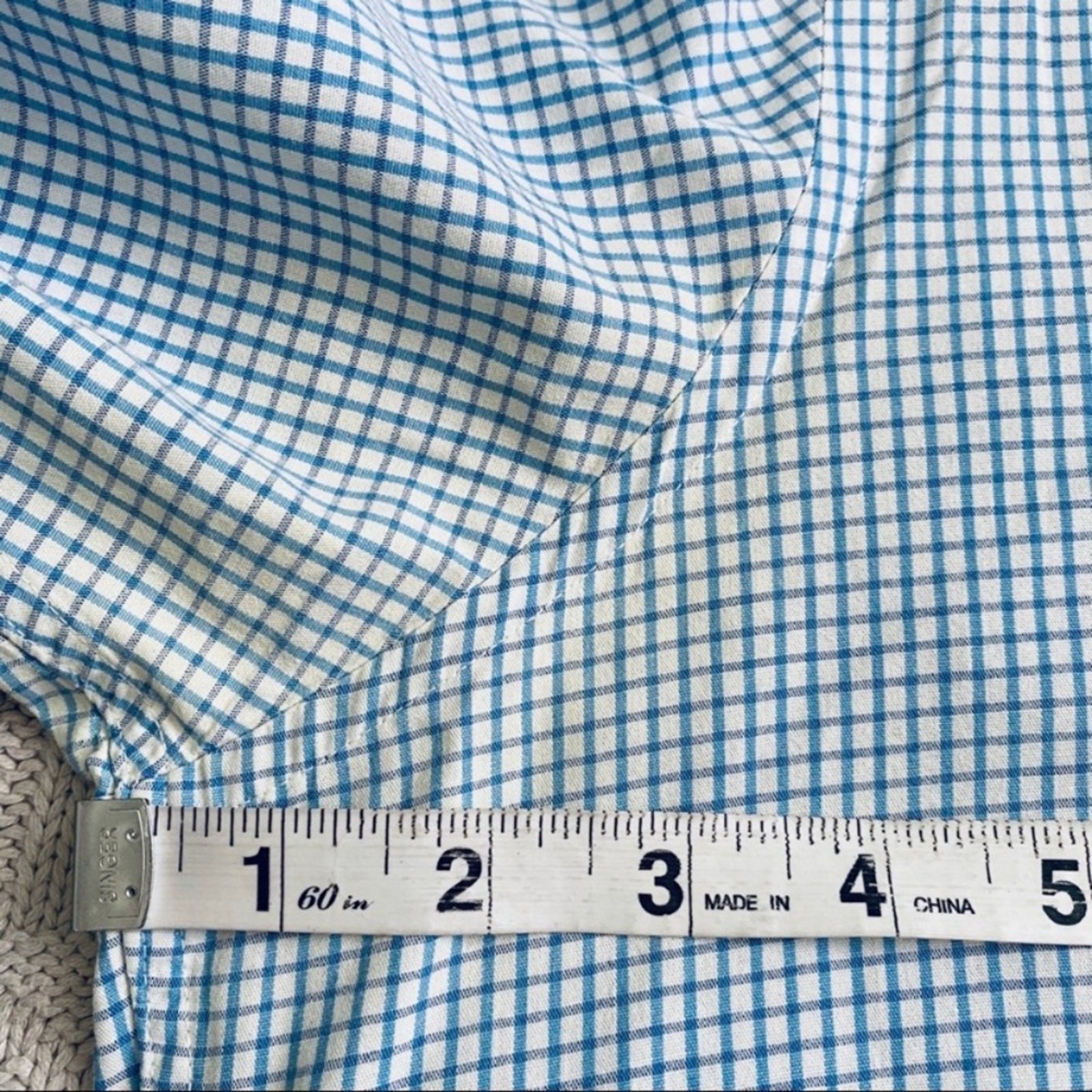 Barney’s blue gingham button down - image 8