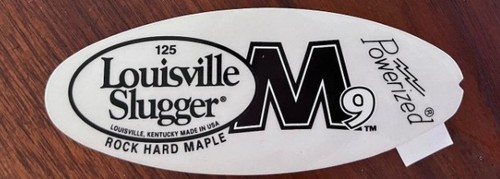 Slugger Bat Sticker Louisville Slugger M9 Hard Maple Bat Clear Sticker (on white Peel off ...