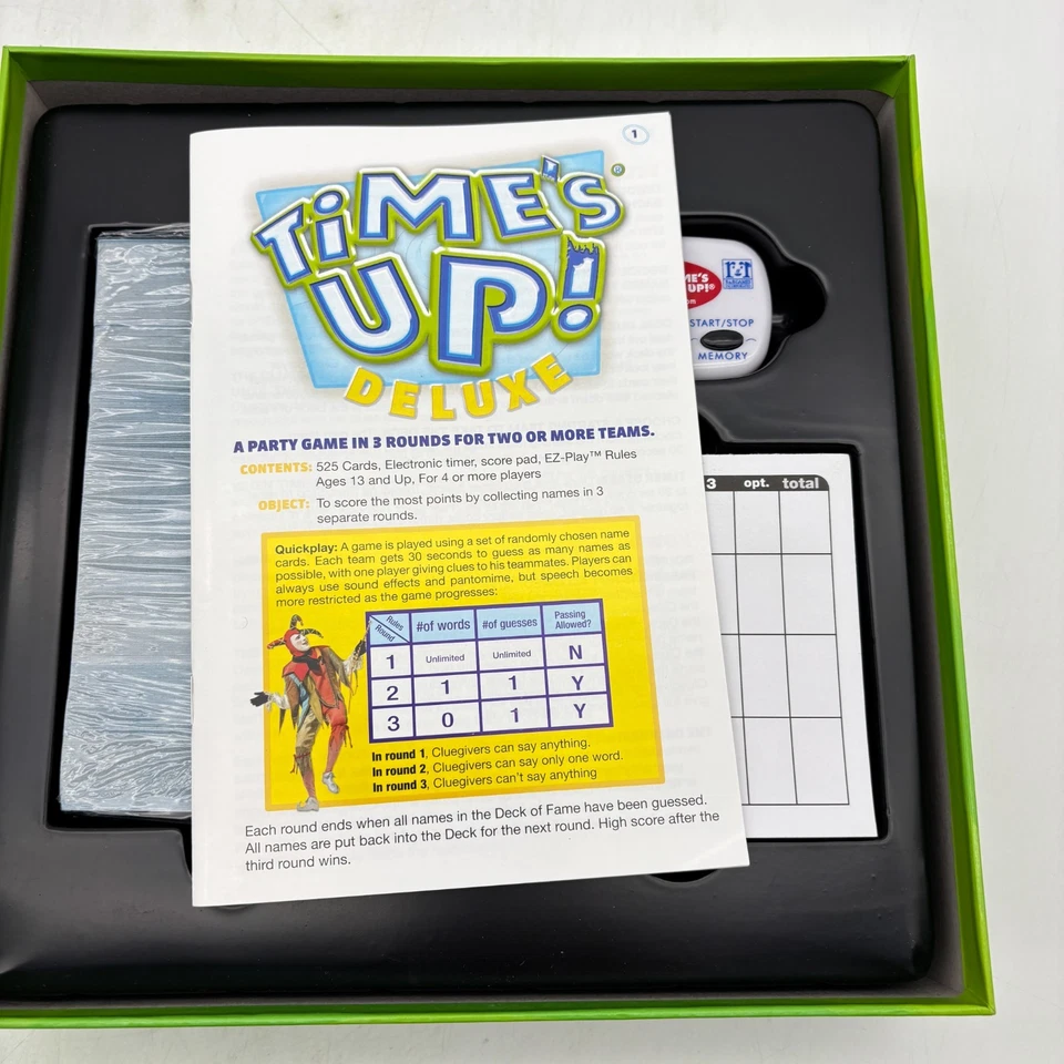 VINTAGE Time's Up Deluxe COMPLETE R & R Games 2008 Verbal Expressions Word Party - Image 3 of 4