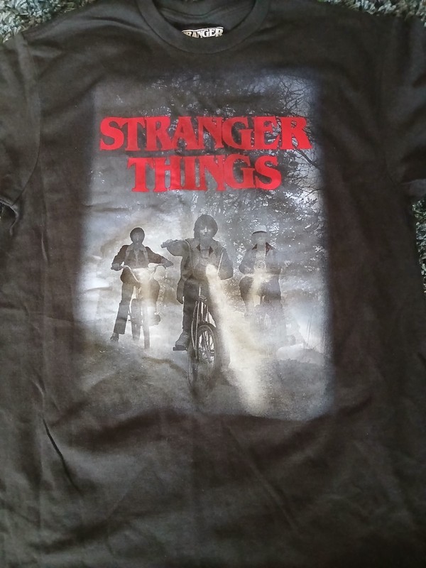 Netflix TV Show Stranger Things Black T-Shirt, Mens Size Medium, Unisex