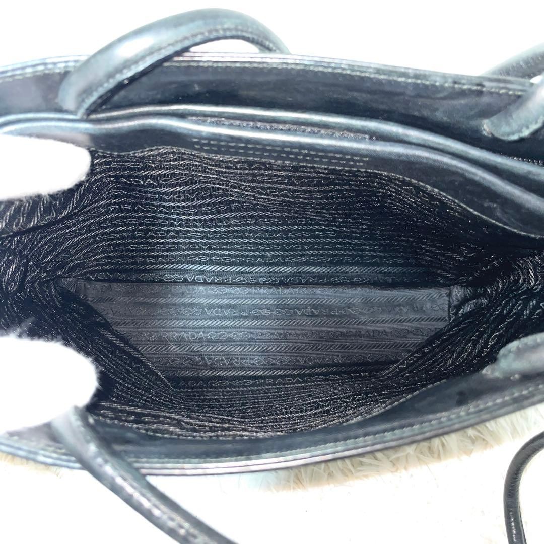 Prada Tote Bag Black Leather Authentic thumbnail 9